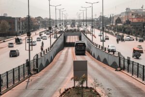 A highway view of Peshawar, Pakistan.