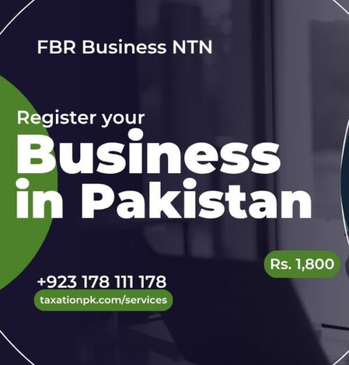 Register your business in Pakistan with FBR – Online Sole Proprietorship Registration Service by TaxationPk (Fee Rs. 1