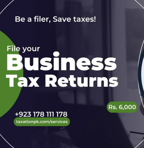 Sole Proprietor Business Tax Return Filing – Compliant FBR Filing